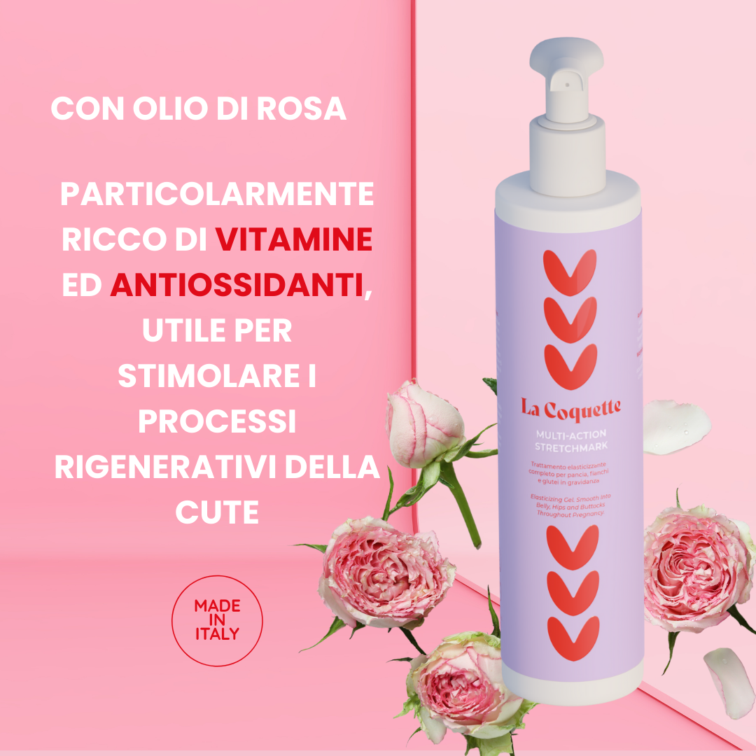 La Coquette Multi-action stretchmark INFO 5 Gel Elasticizzante Antismagliature specifico Gravidanza e Allattamento