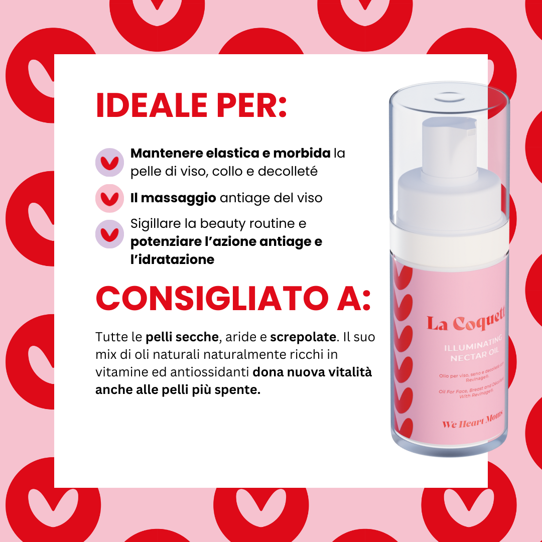 La coquette Illuminating nectar Oli fronte Olio Viso Seno e Décolleté specifico  per Gravidanza e Allattamento 