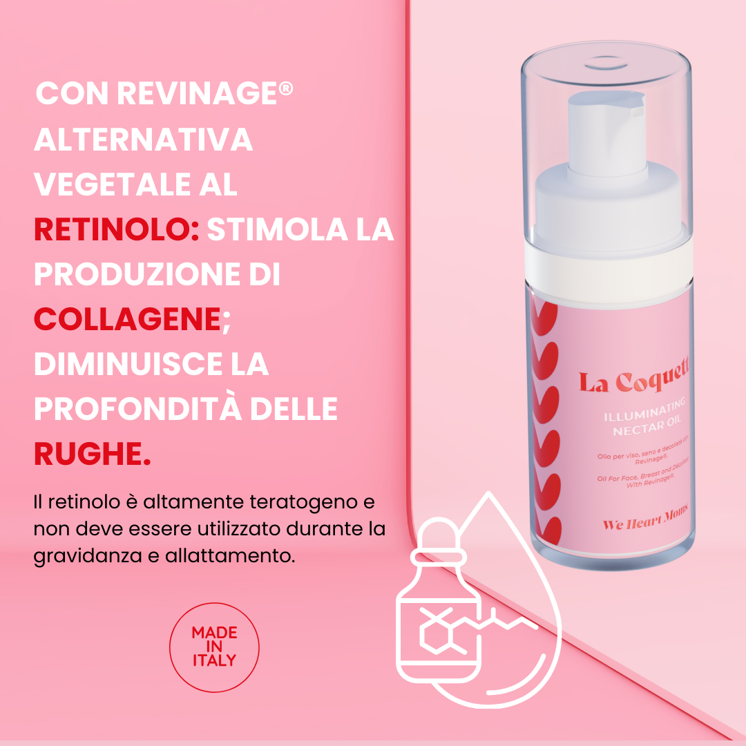 La coquette Illuminating nectar Oli fronte Olio Viso Seno e Décolleté specifico  per Gravidanza e Allattamento 